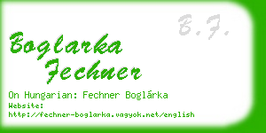 boglarka fechner business card
